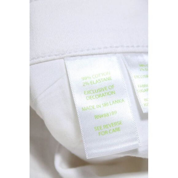 Lilly Pulitzer Womens Braided Mid Rise Slim Leg Capri Jeans White Size 4 - Picture 5 of 6